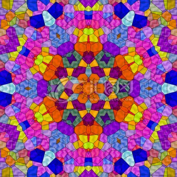 染色玻璃拼花教堂玻璃 無分層