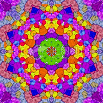 染色玻璃拼花教堂玻璃 無分層