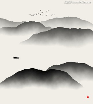 意境水墨山水