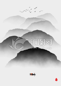 水墨畫 意境水墨裝飾畫