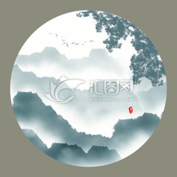 水墨山水畫