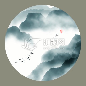 水墨山水畫(huà)