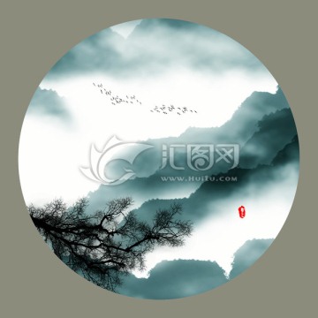 水墨山水畫