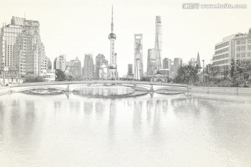 上海外灘線描 未分層
