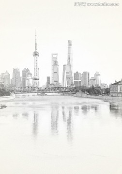 上海外灘線描 未分層