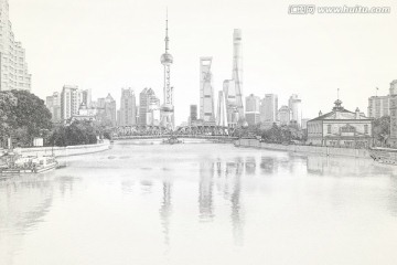 上海外灘線描 未分層