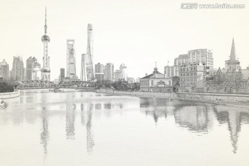 上海外灘線描 未分層