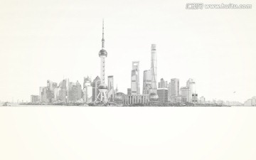 上海外灘線描 未分層