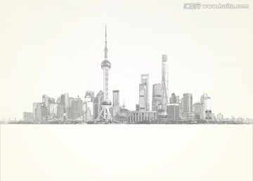 上海外灘線描 未分層