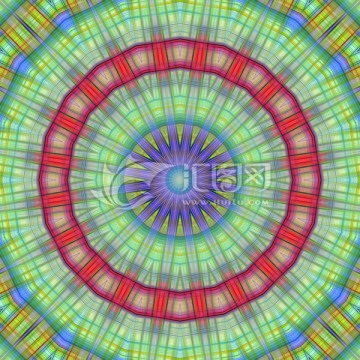 幾何花型印花圖案背景 無分層