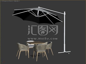 太阳伞休闲桌椅