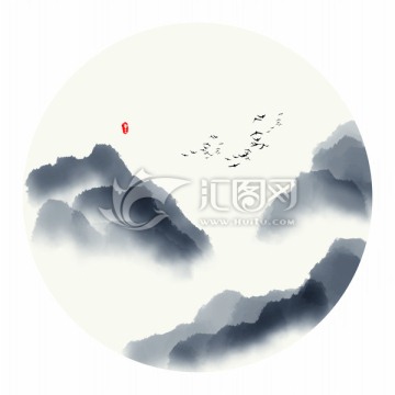 水墨山水畫