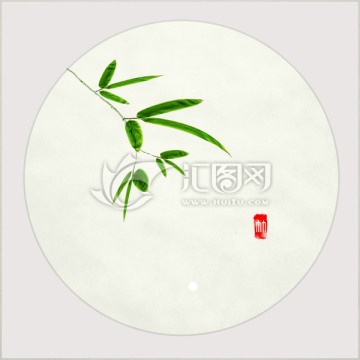 竹子 小品畫 手繪 合層