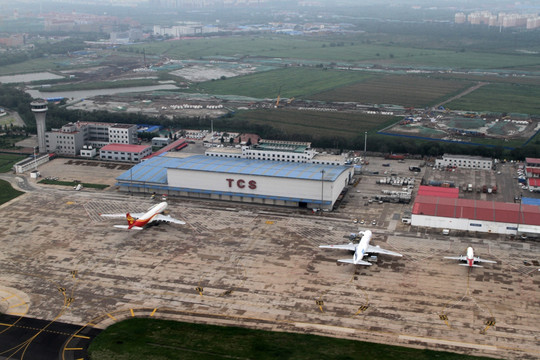 天津机场全景 航空货站