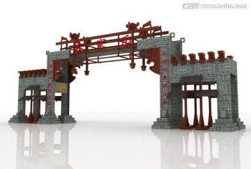 農(nóng)家樂入口模型設(shè)計(jì)