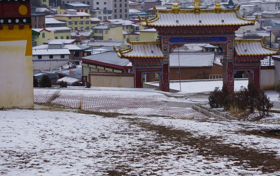 雪后朗木寺