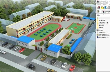 小学鸟瞰图设计