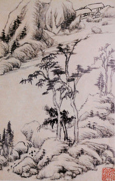 董其昌山水画册 山水画