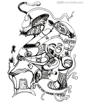 黑白創(chuàng)意插畫
