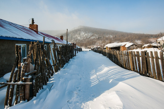 雪乡 雪村 山村雪景