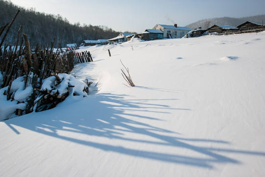 雪乡 雪村 山村雪景