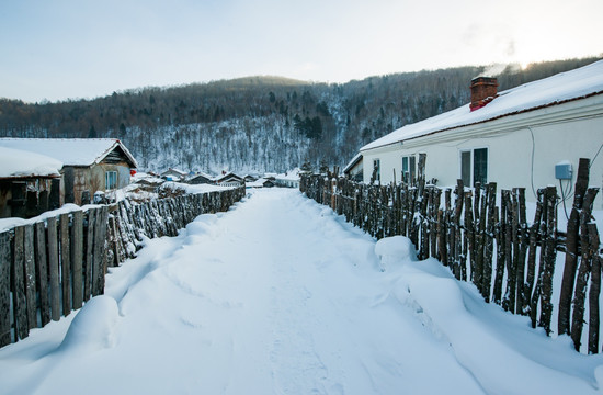 雪乡 雪村 山村雪景