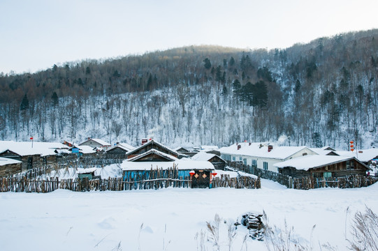 雪乡 雪村 山村雪景