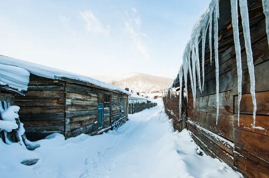 雪乡 雪村 屋檐冰凌