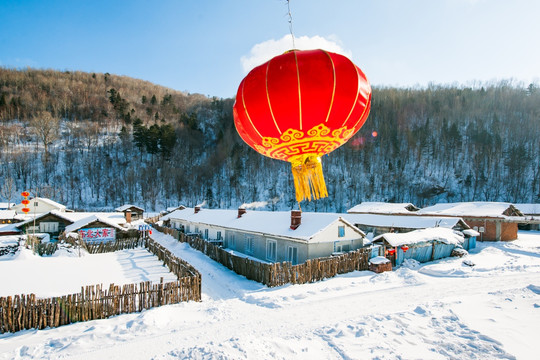 雪乡 雪村 红灯笼