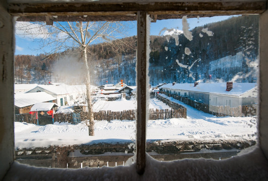 窗外 雪乡 雪村 雪景