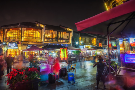 杭州河坊街步行街夜景