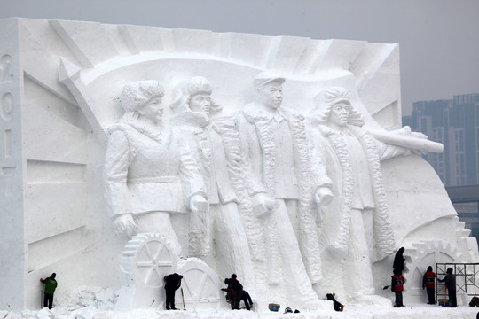 雪雕 雕塑