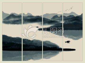 水墨山水畫