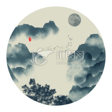 水墨山水畫(huà)