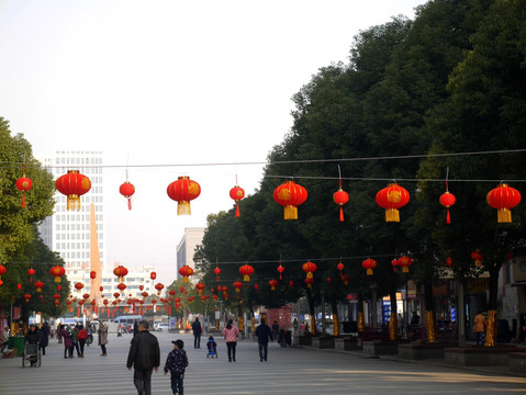 城市小区过新年