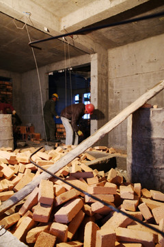 建筑工人 住宅楼房建设