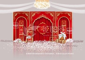 歐式紅金奢華主題婚禮設計