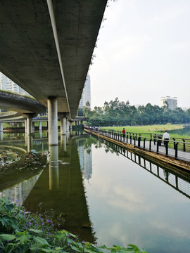 深圳罗湖洪湖公园美景