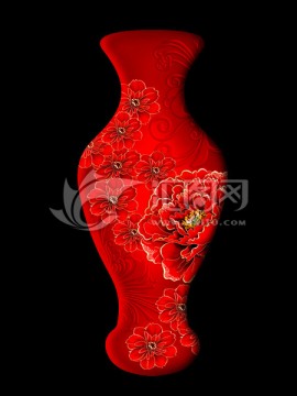 大红花瓶 PSD分层图