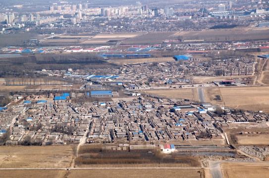 航拍北京城郊 首都机场地区