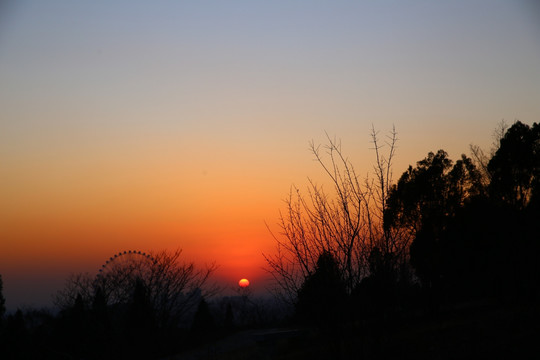 日落 夕阳