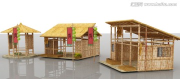 茅草棚模型设计