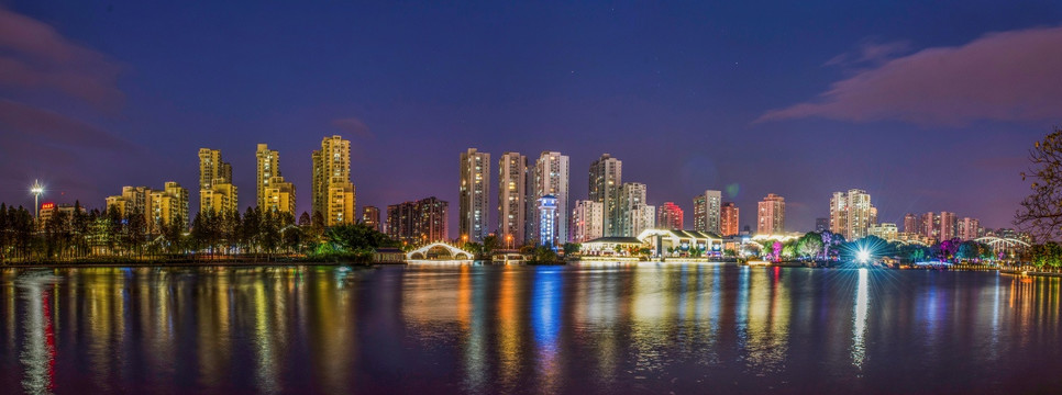 夜景 温州南塘街风光