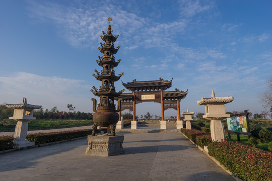 高邮镇国寺 山门 香炉