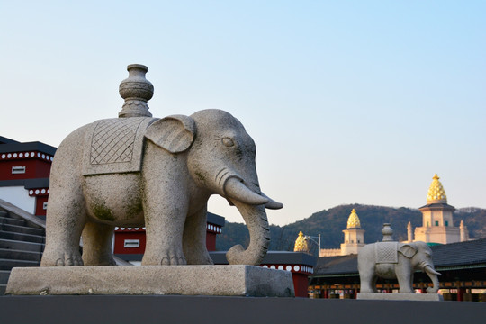 灵山大佛五印坛城大象雕塑
