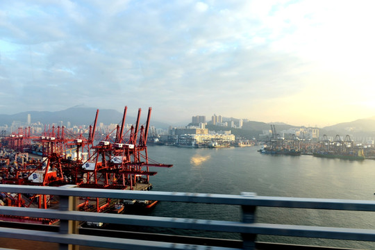香港城市风光 货柜码头