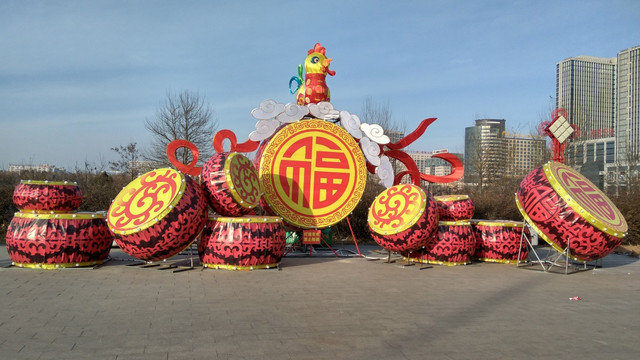 雄鸡花灯，鸡年花灯，花灯