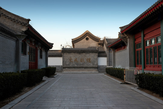 中国传统建筑 四合院 灰砖墙