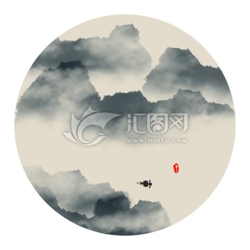水墨山水畫(huà)