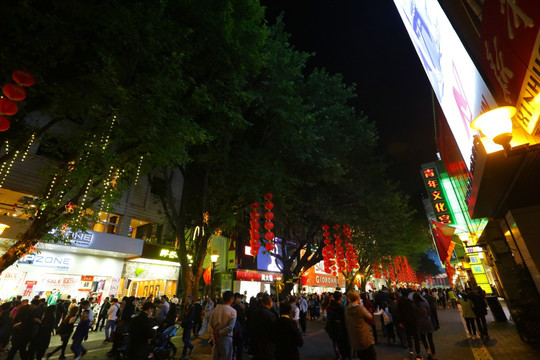 广州北京路夜景 北京路步行街